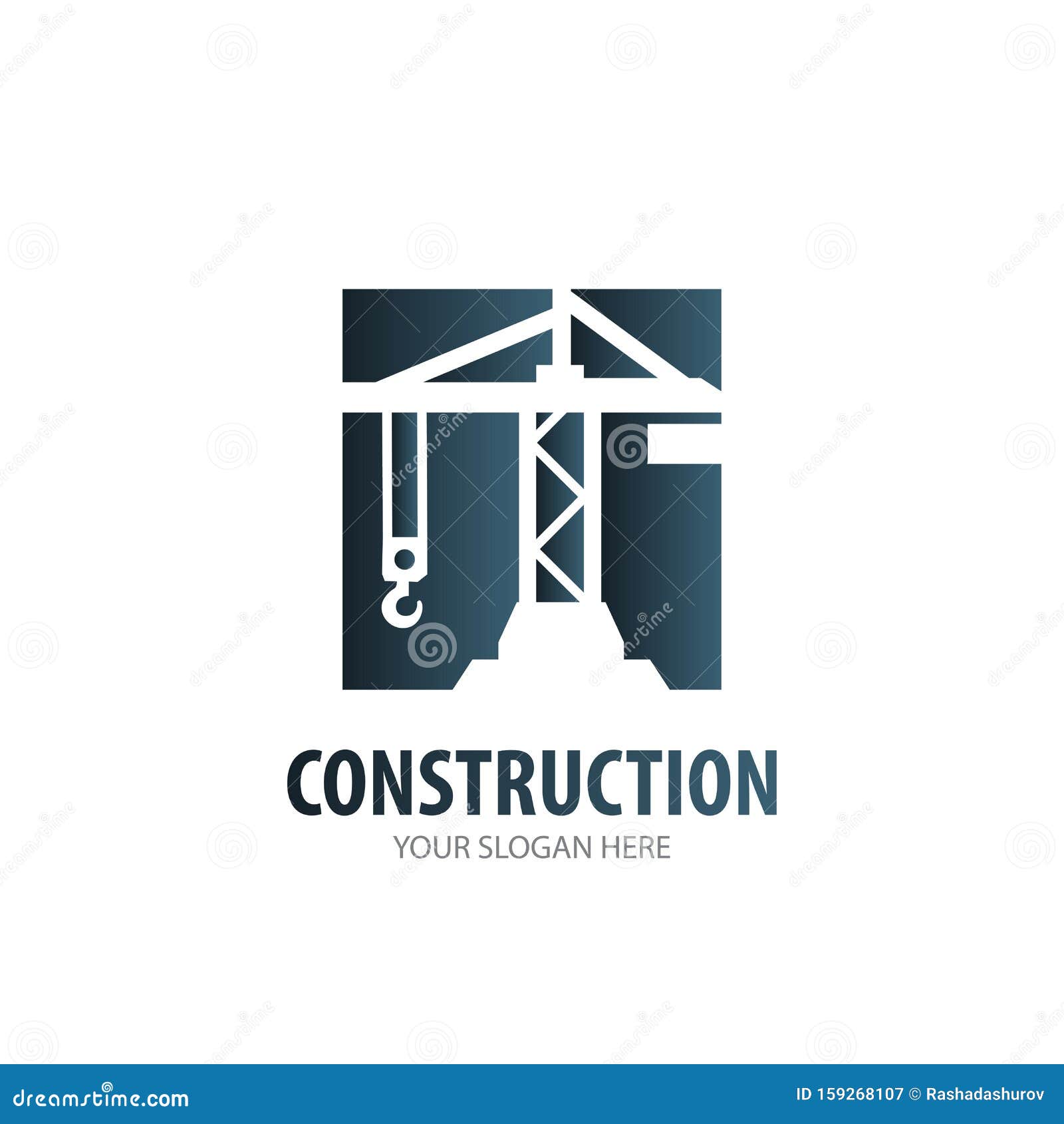 Construction Logo for Business Company Stock Vector - Illustration of ...