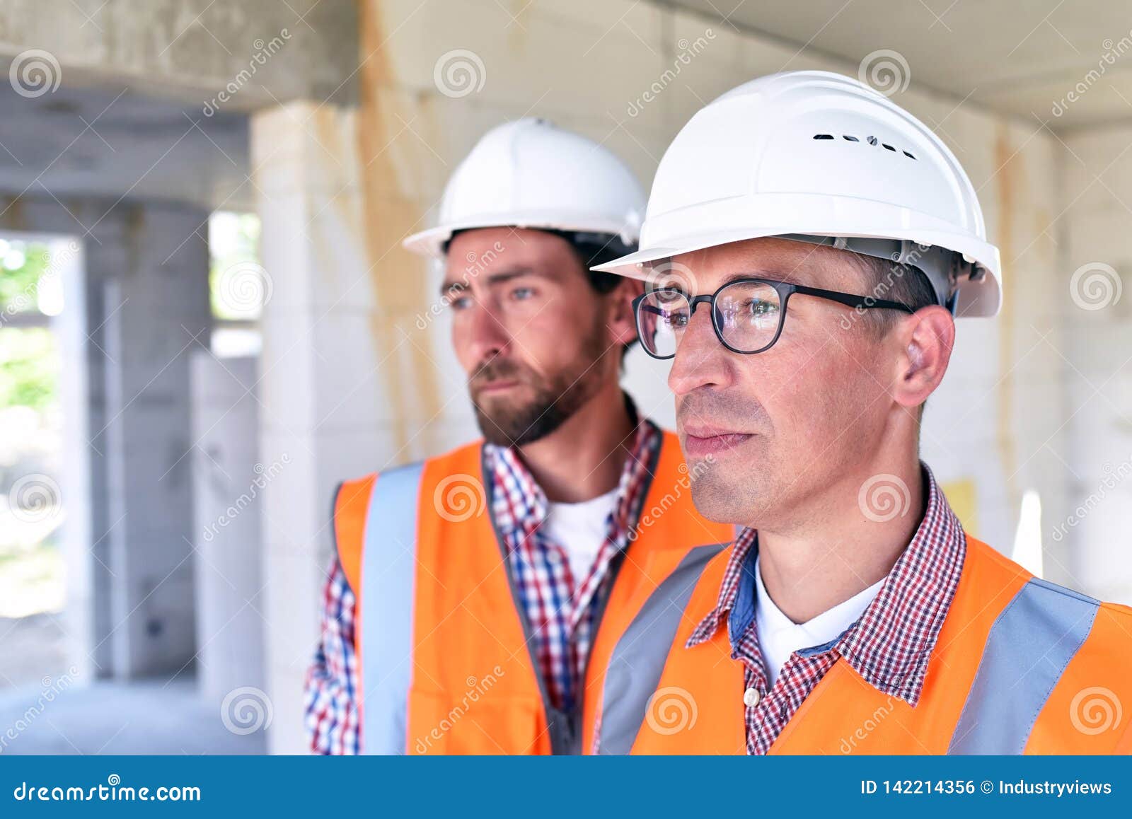 Construction Manager and Architect on Site during the Construction of a