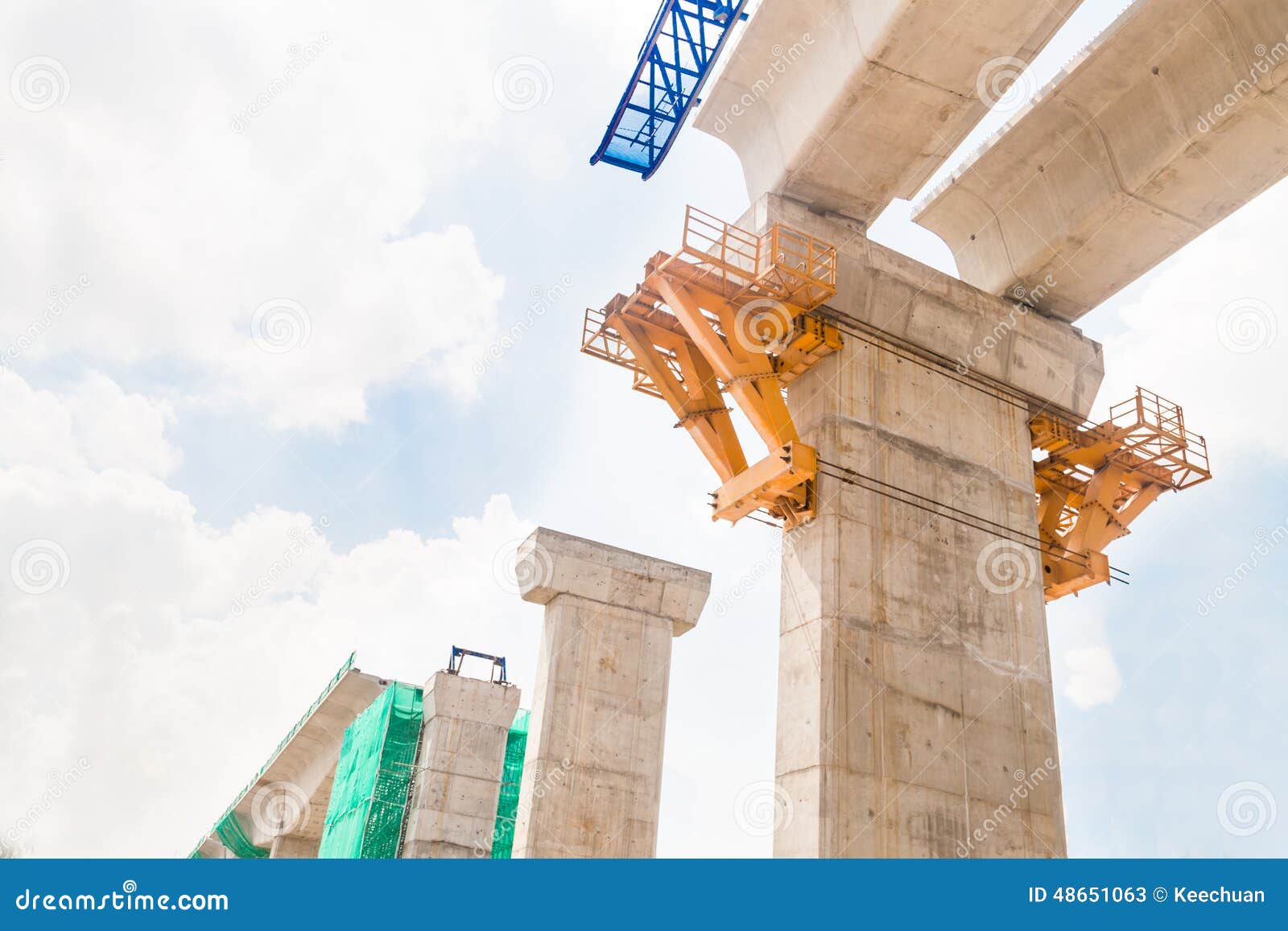 Construction of a Mass Rail Transit Line in Progress Stock Image