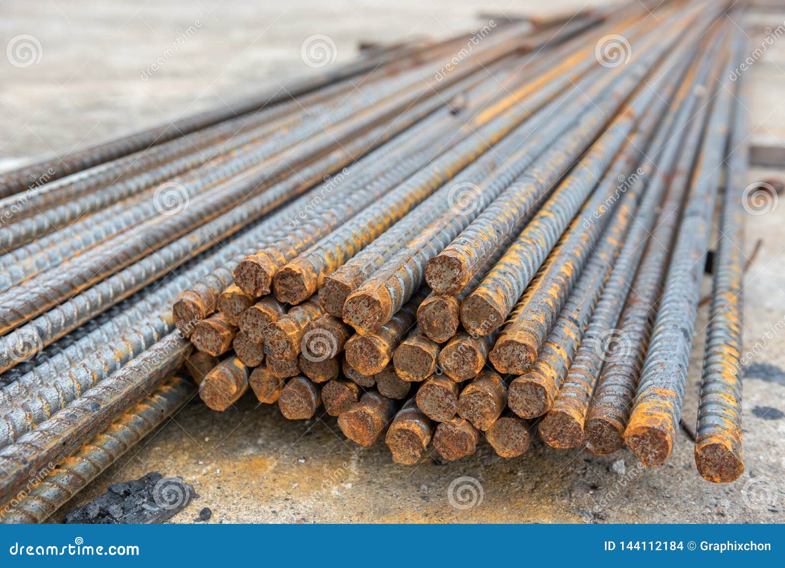 Construction Materials Steel for Building Stock Photo Image of blue