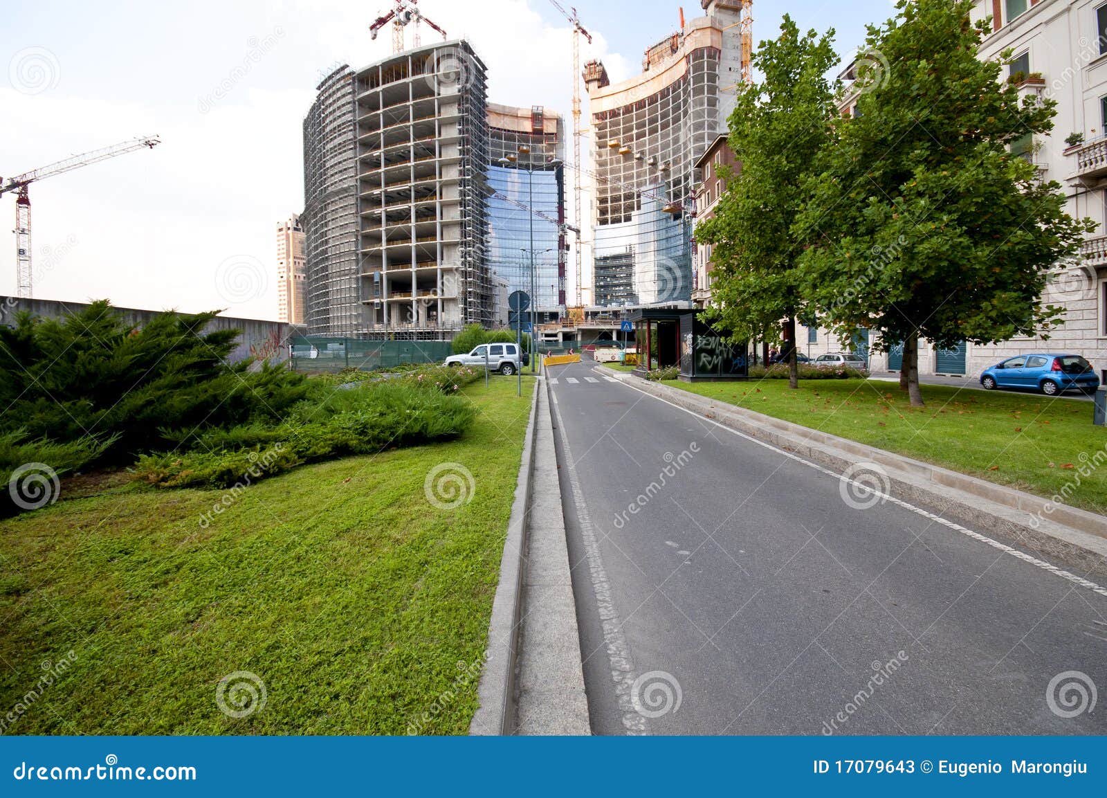 Construction in Milan Garibaldi Area Stock Image Image of engineering