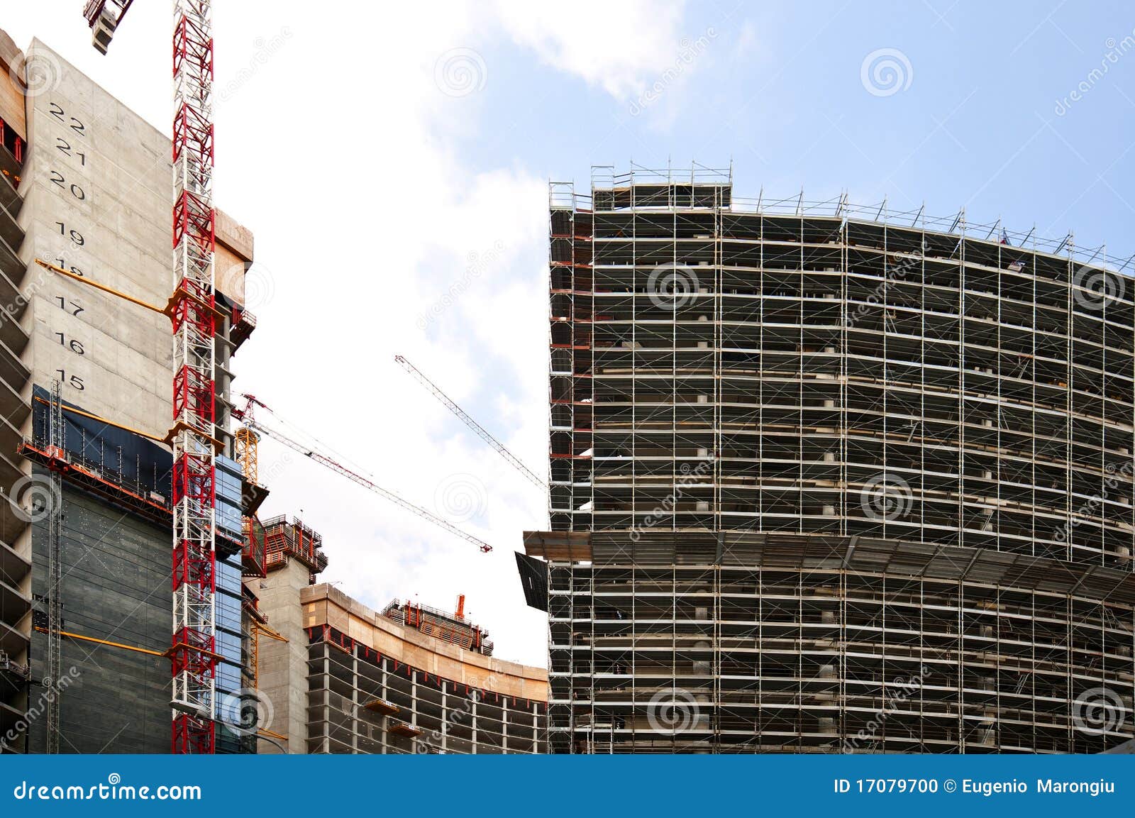 Construction in Milan Garibaldi Area Stock Photo Image of machines