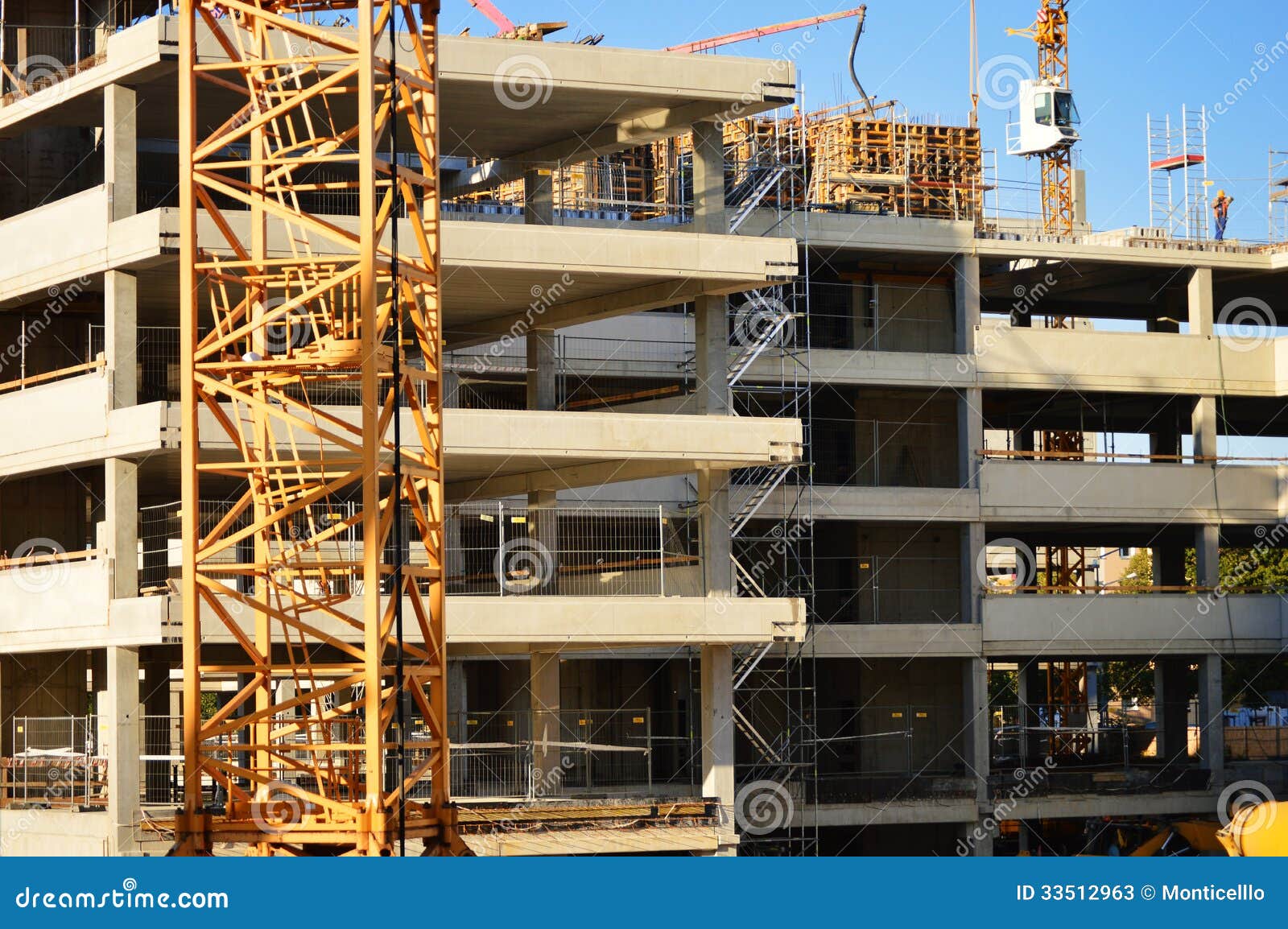 Construction of Modern Urban Commercial Architecture Stock Image