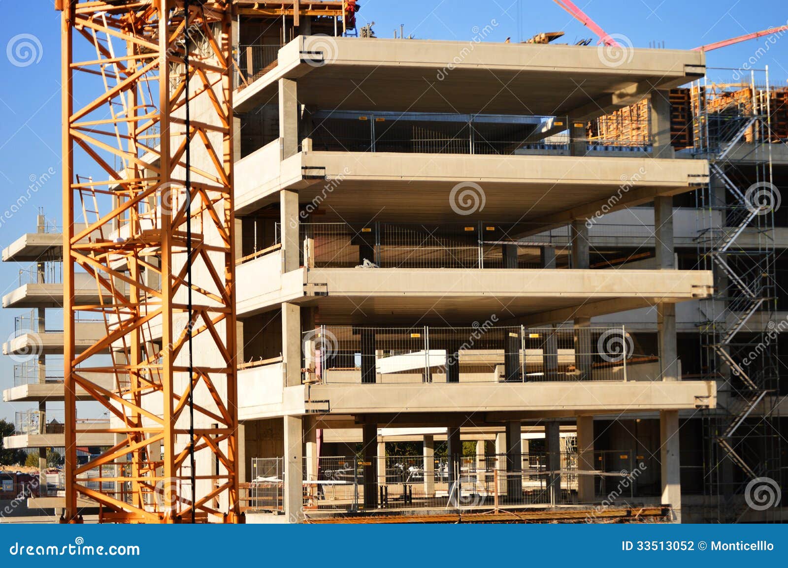 Construction of Modern Urban Commercial Architecture Stock Photo