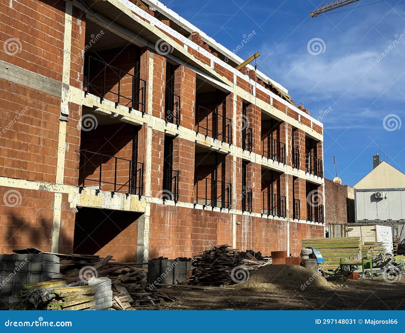 Construction of New Apartment Buildings in the City Stock Image Image