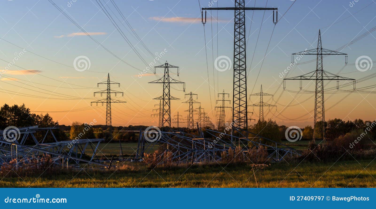 Construction of New Electricity Pylons Stock Image Image of parts