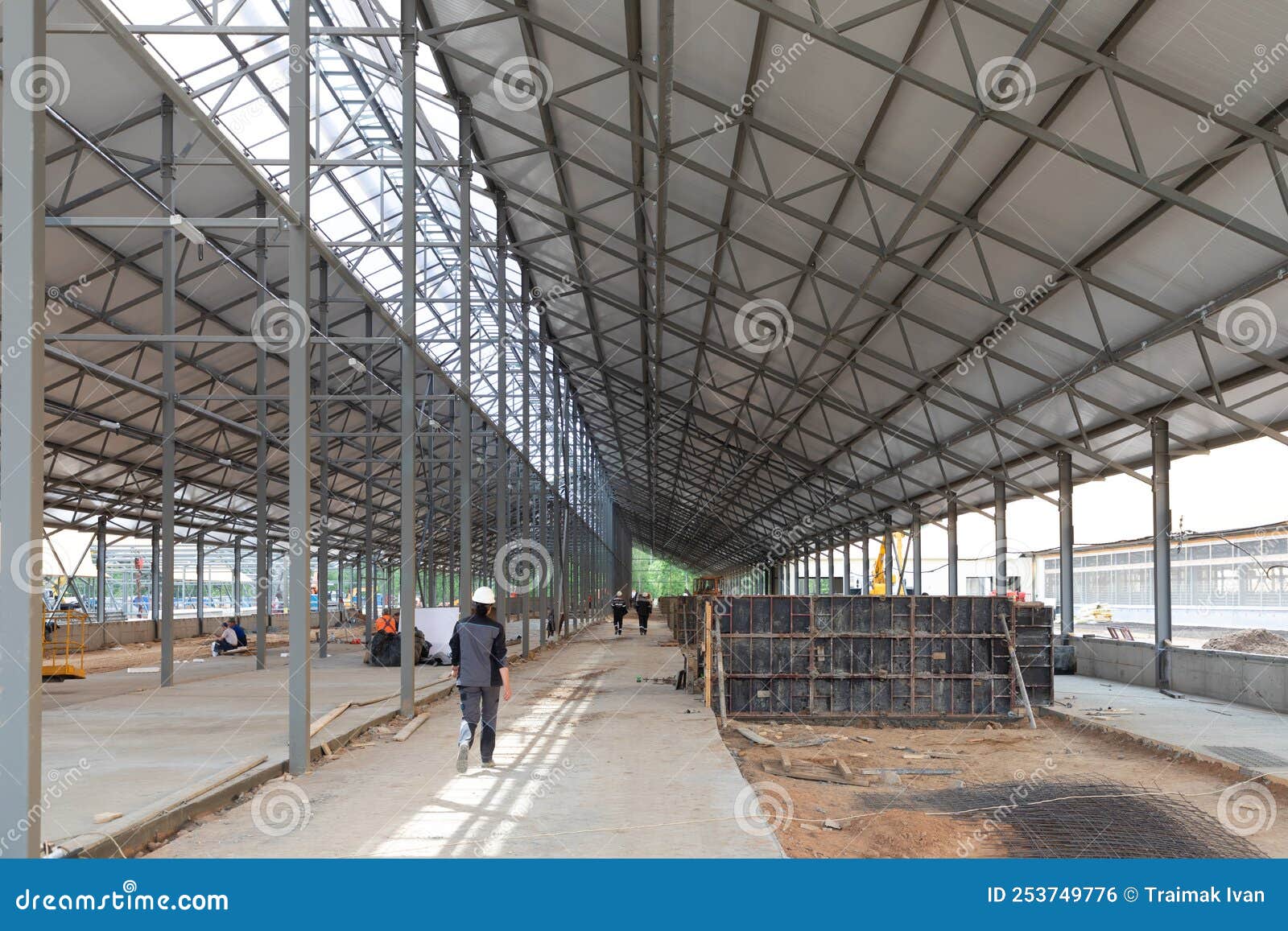 Construction of a New Modern Cattle Farm Stock Photo Image of food