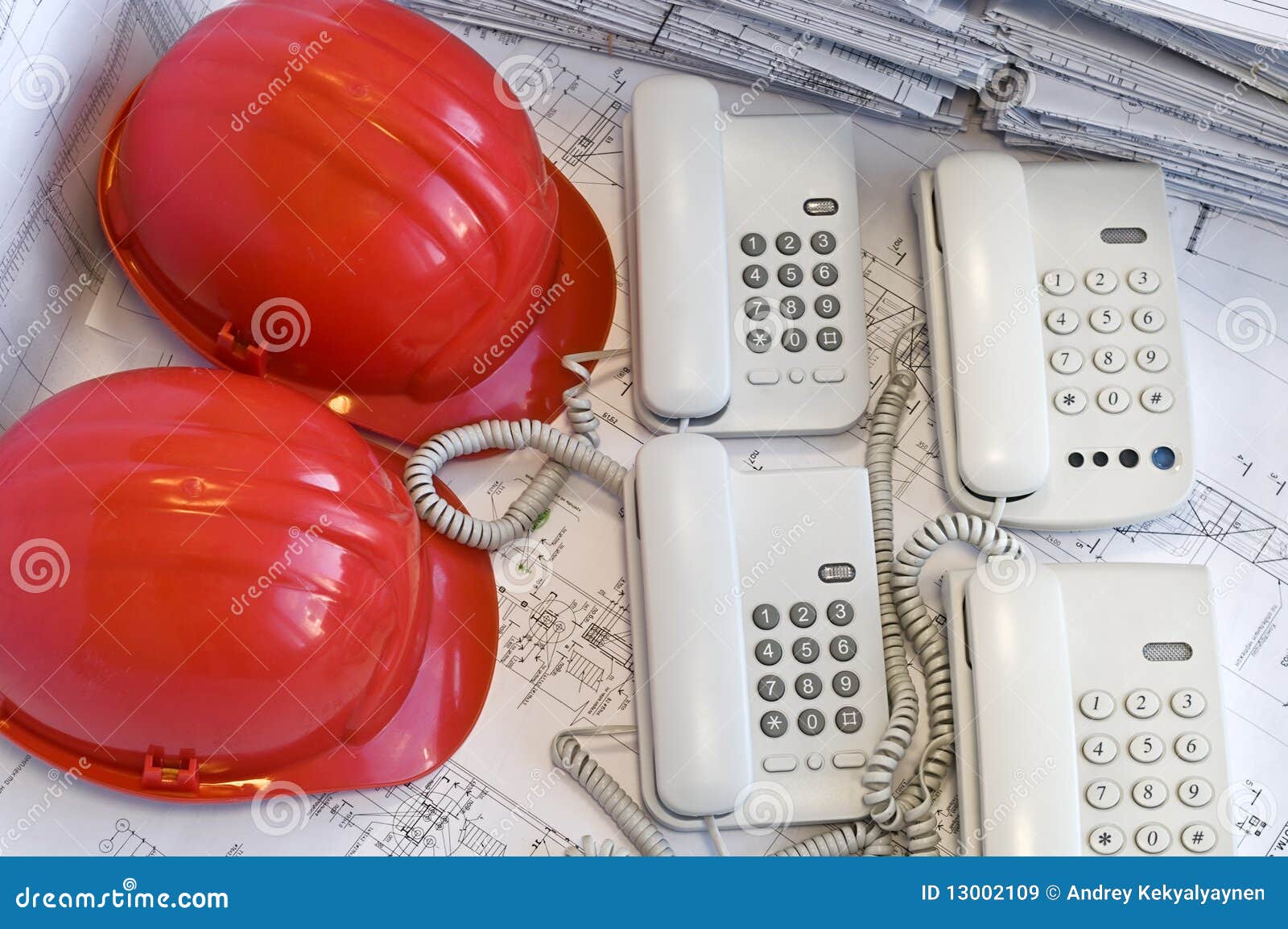 Construction and Office Objects Stock Image Image of equipment