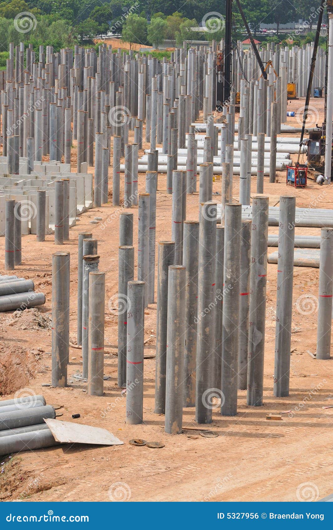 Construction Piling Series 1 Stock Photo Image of machine, drill 5327956