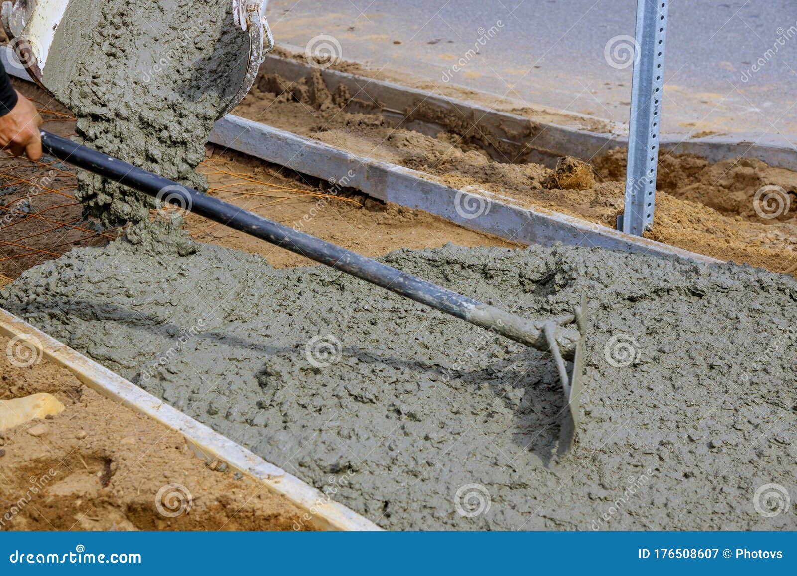 Construction Process in the Making of Freshly Pouring Cement during