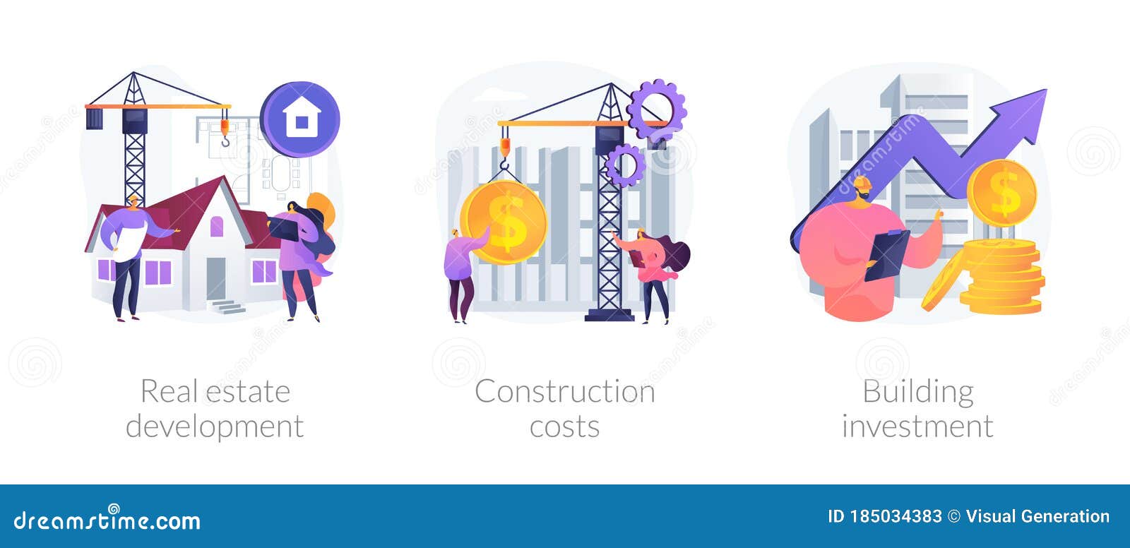 Construction Project Management Abstract Concept Vector Illustrations ...