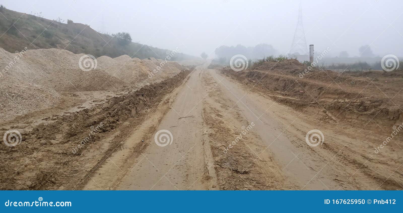 Construction of Raw Road is Going on Stock Photo Image of sagavan