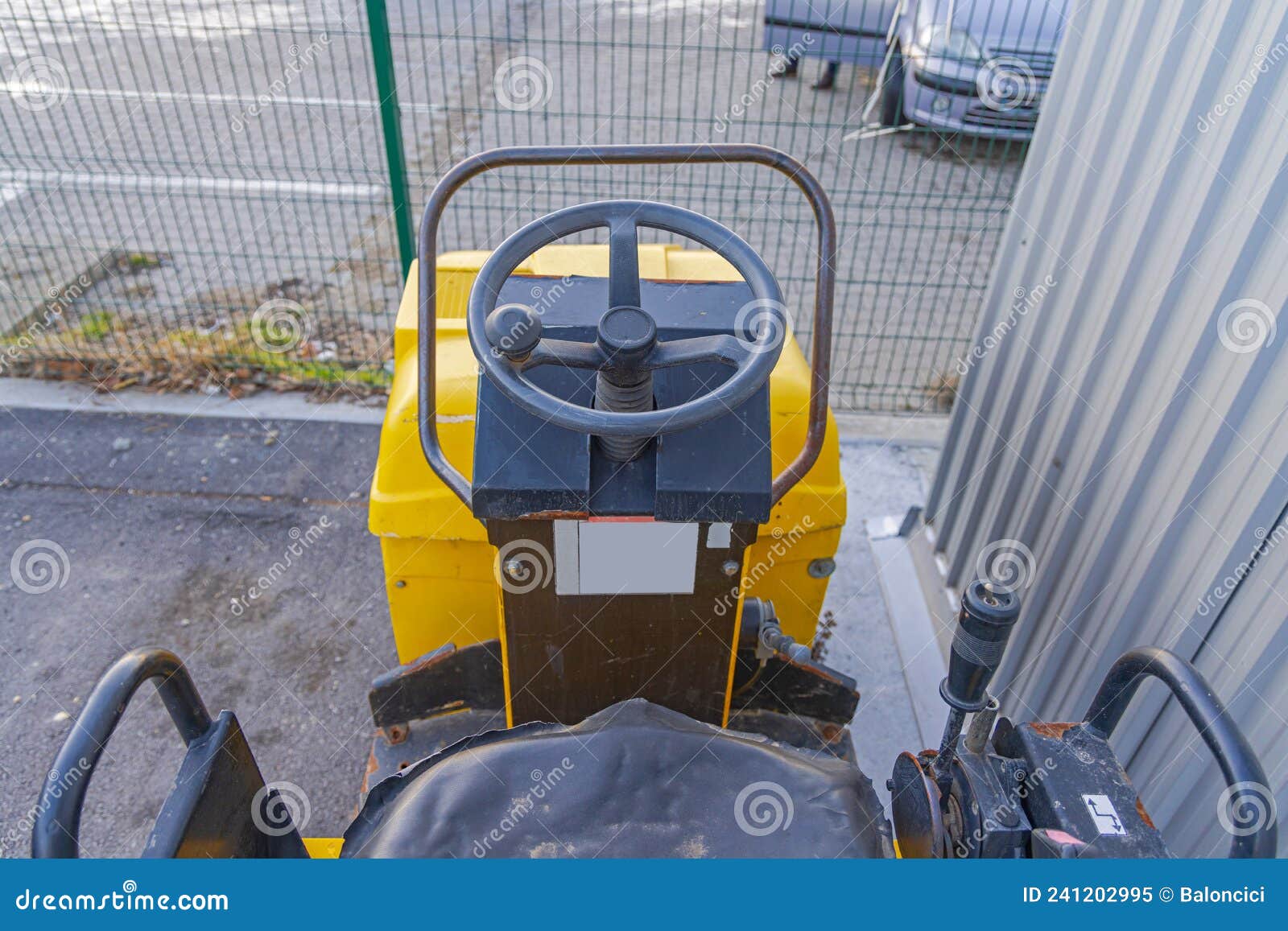 Construction Roller Driver View Stock Image Image of seat, wheel 241202995