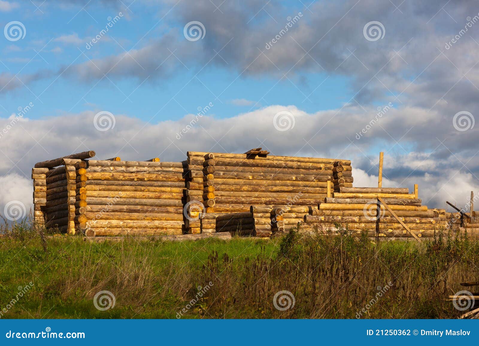 Construction of the Rural House Stock Photo Image of cottage
