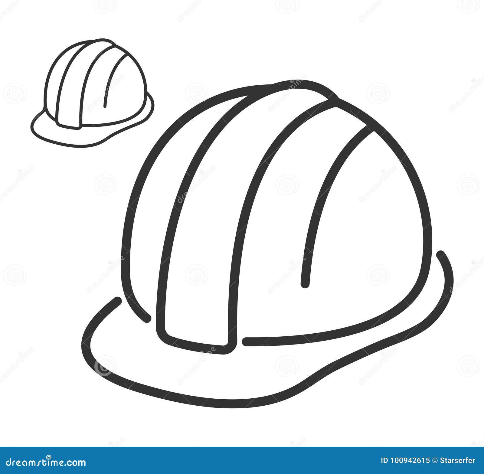 Construction Safety Helmet Line Icon Stock Vector ...