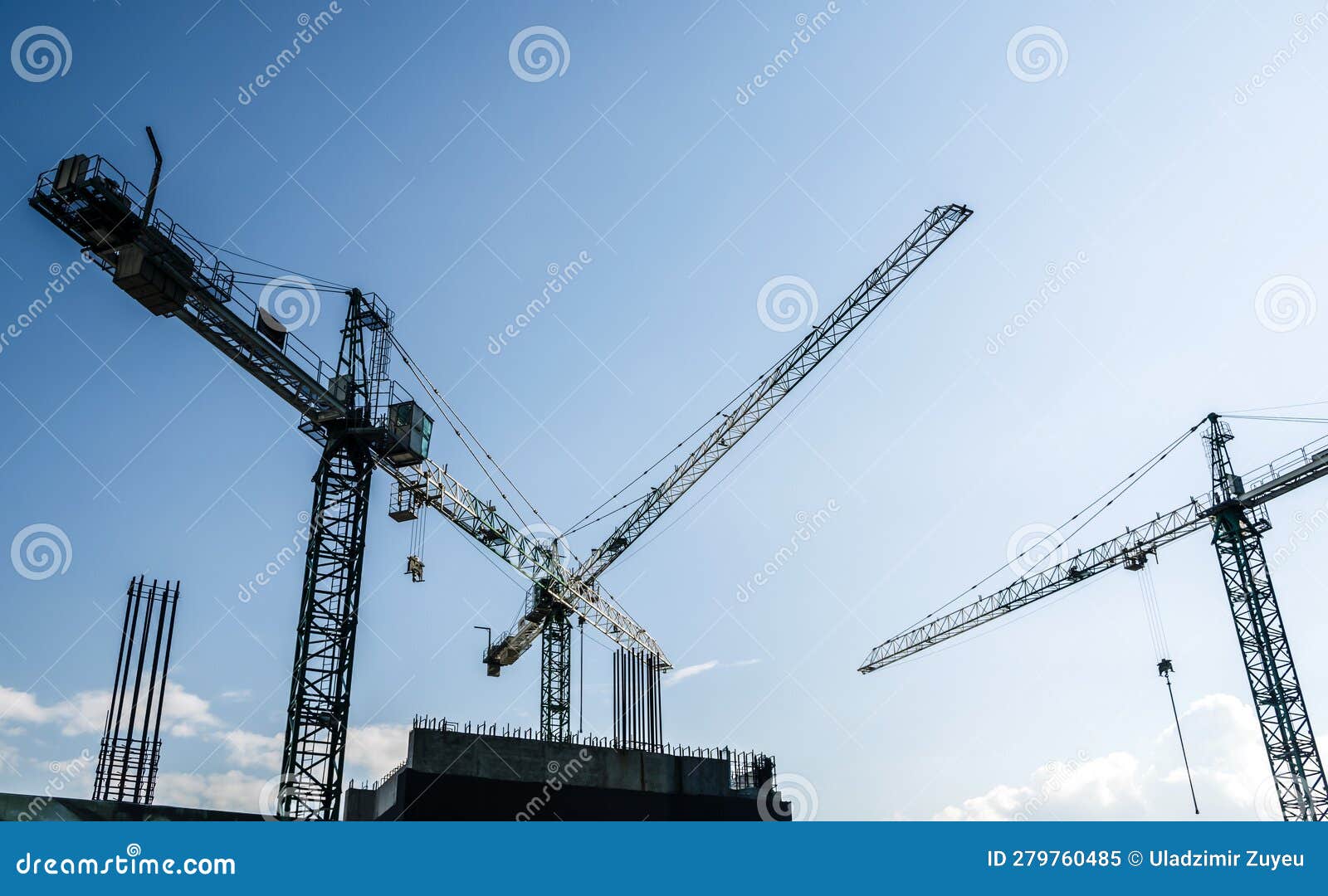 Construction Site Banner Background. Construction Industry and Business