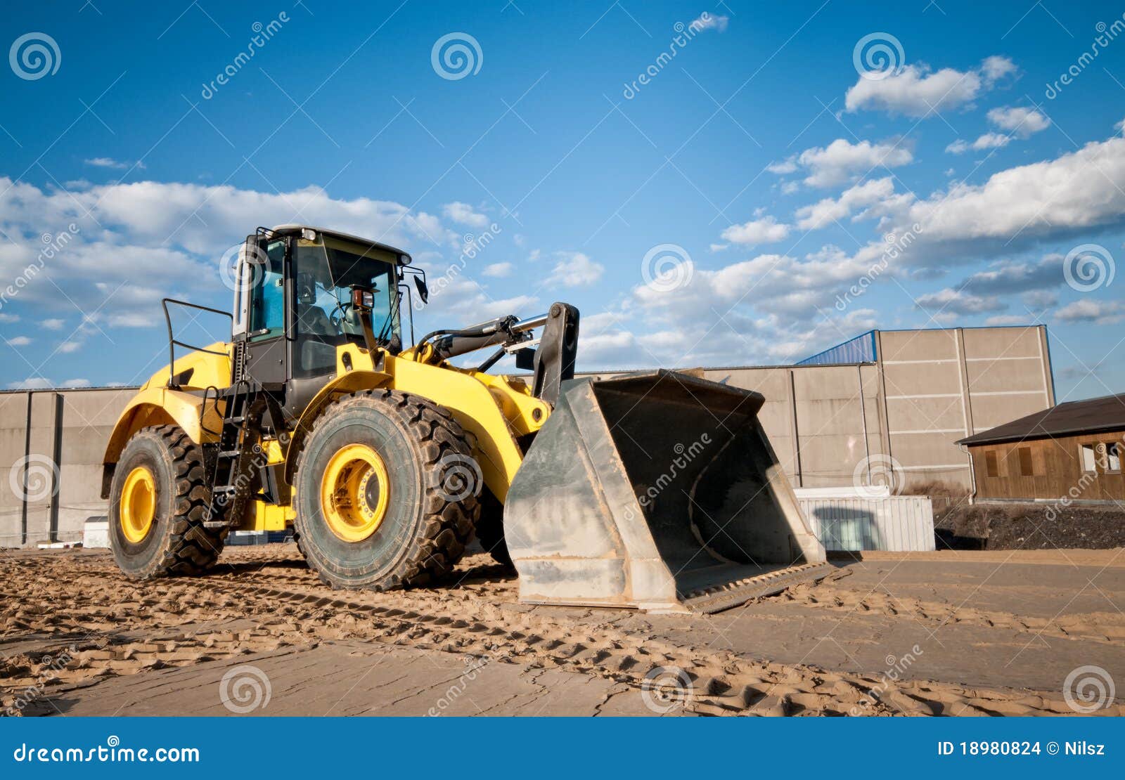 Construction Site Bulldozer Stock Photo Image of wheel, build 18980824