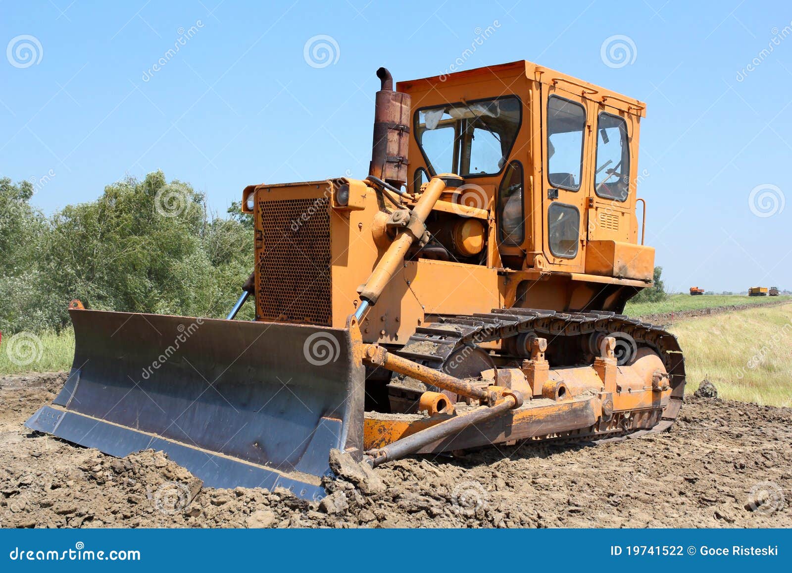Construction Site with Bulldozer Stock Photo Image of mechanic