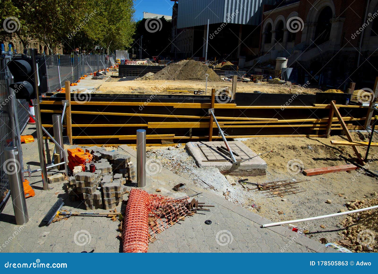 Construction Site stock image. Image of safety, industrial - 178505863