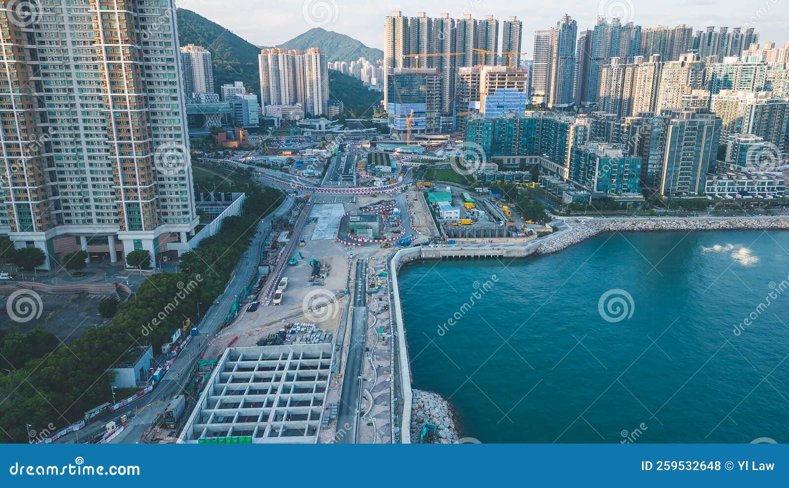 16 Oct 2022 the Construction Site of Cross Bay Link, Tko Editorial