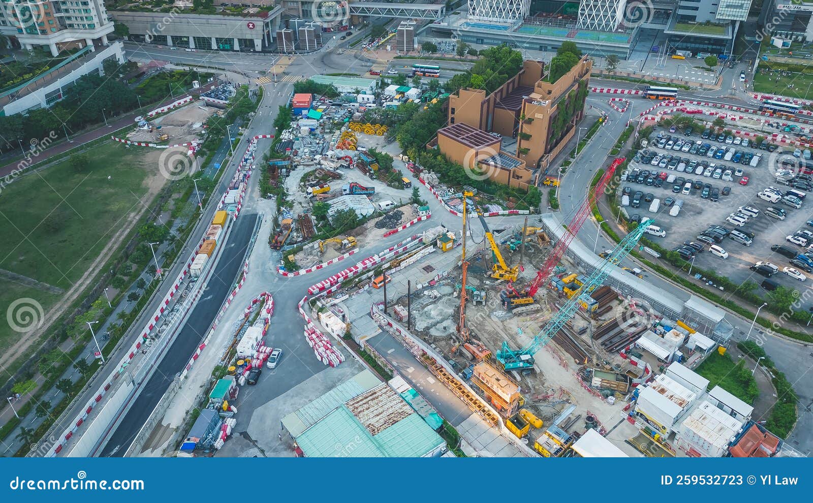 16 Oct 2022 the Construction Site of Cross Bay Link, Tko Editorial