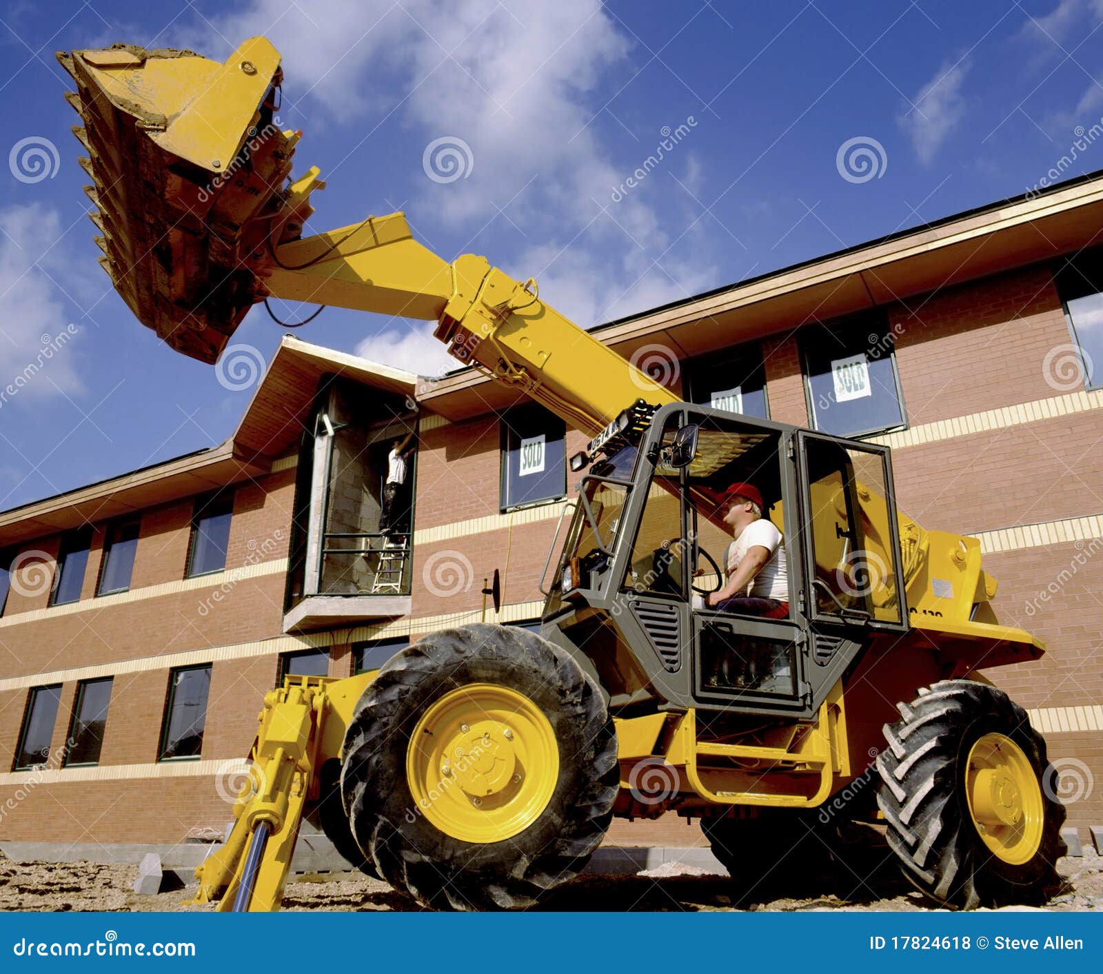 Construction Site Digger editorial stock photo. Image of hydraulic - 17824618