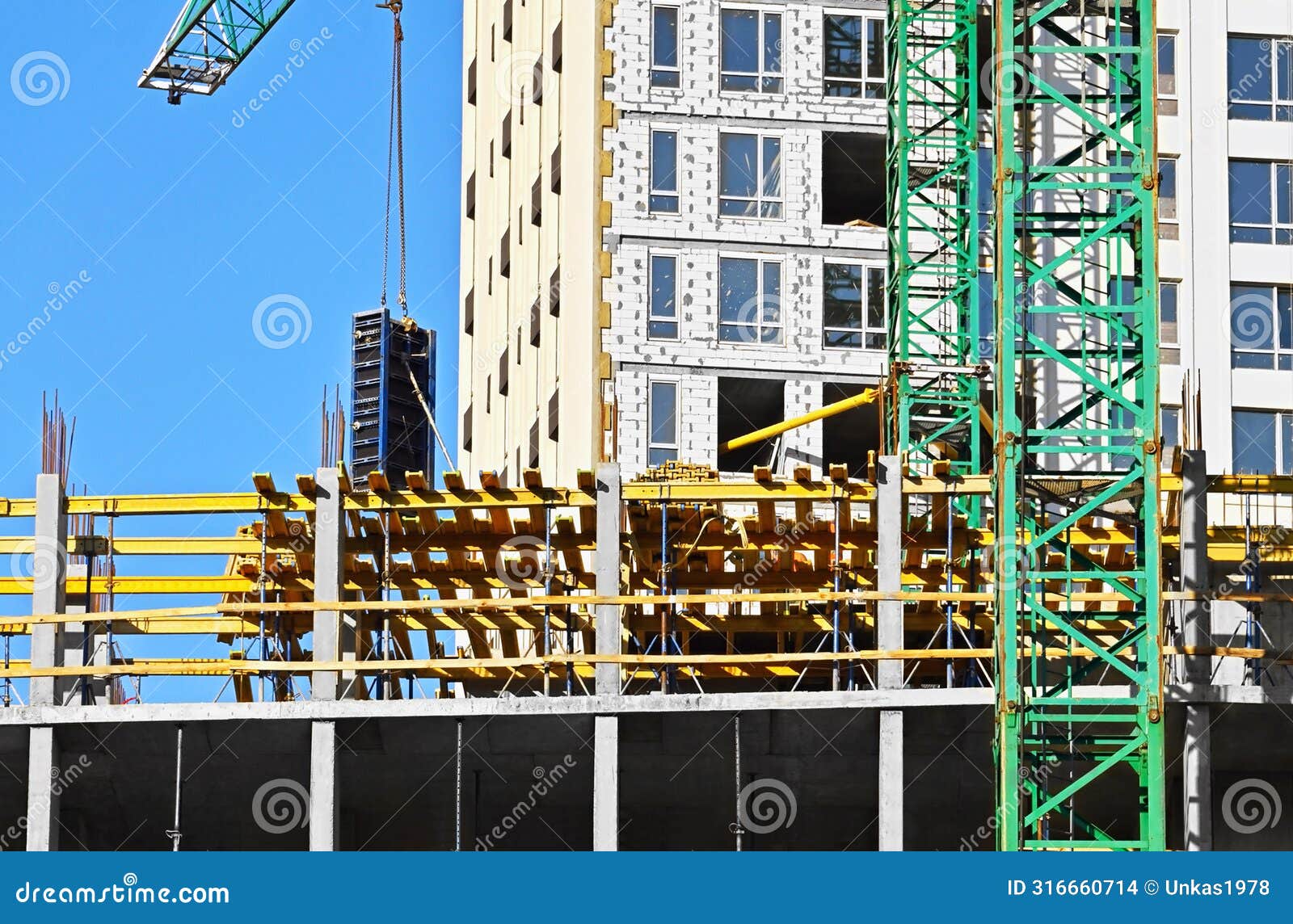 construction site with formwork