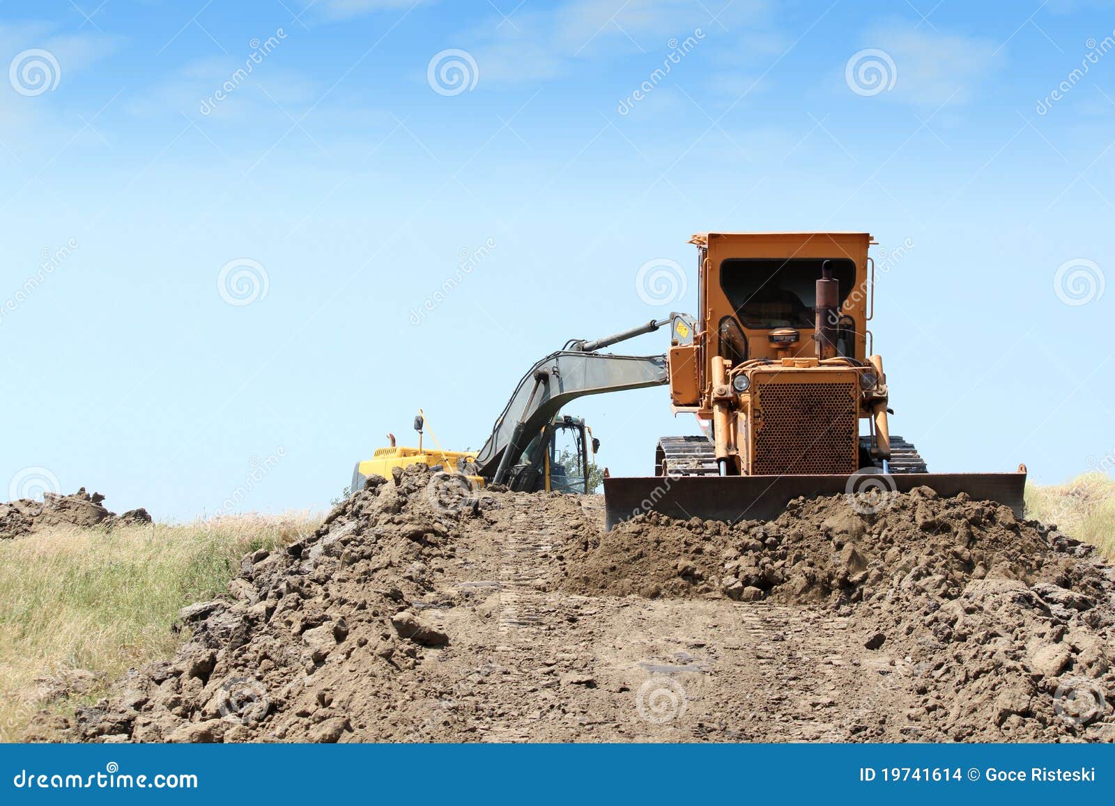 Construction Site with Heavy Machinery Stock Photo Image of industry