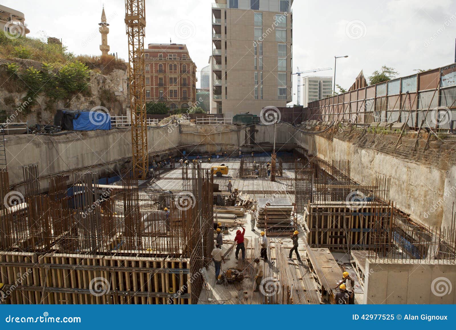 Construction site, Lebanon editorial image. Image of construction