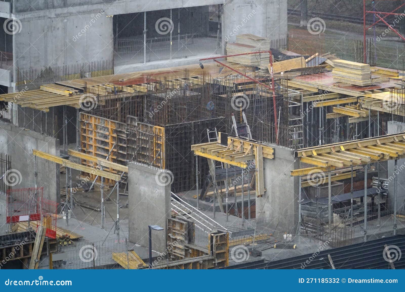 Construction Site of Multistorey Building Panelling Stock Photo