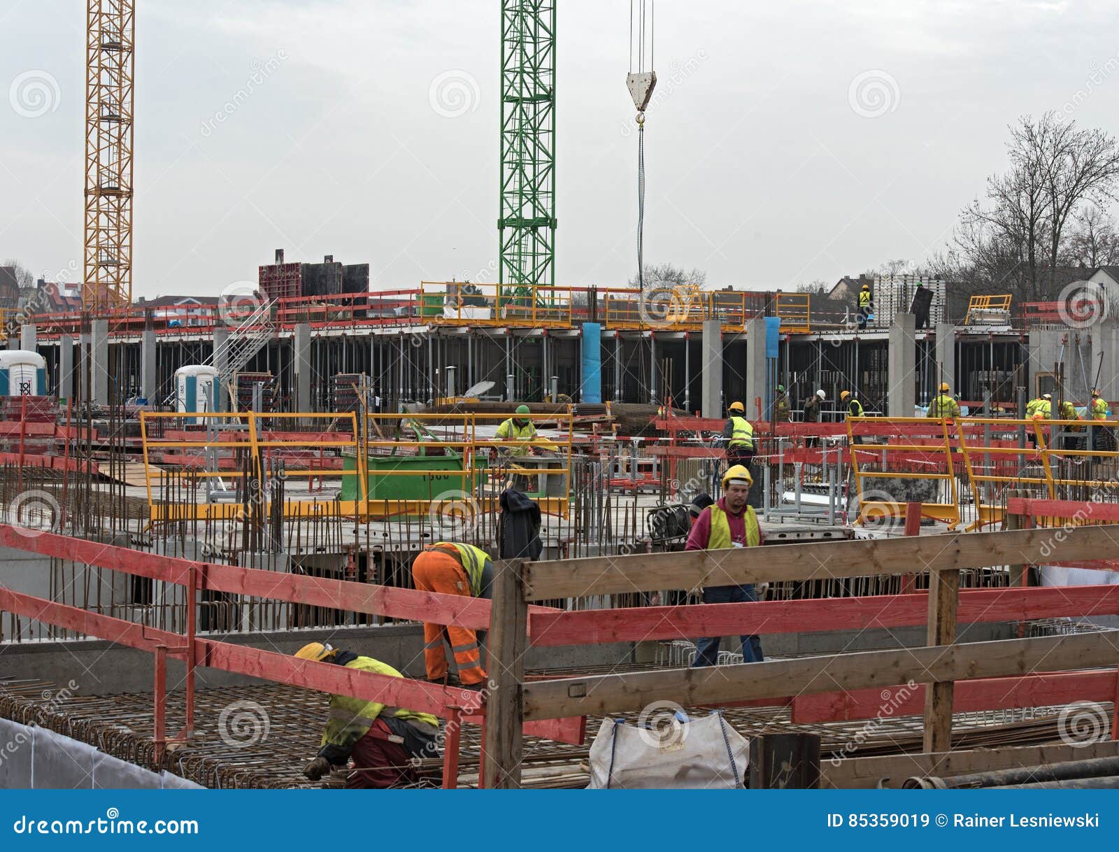 Construction Site of the New Hospital FrankfurtHoechst Editorial Stock