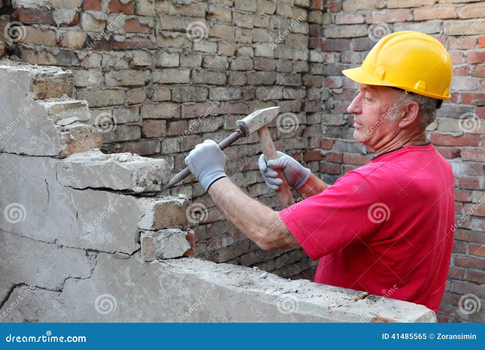 Construction Site, Old Building Demolishing Stock Photo Image 41485565