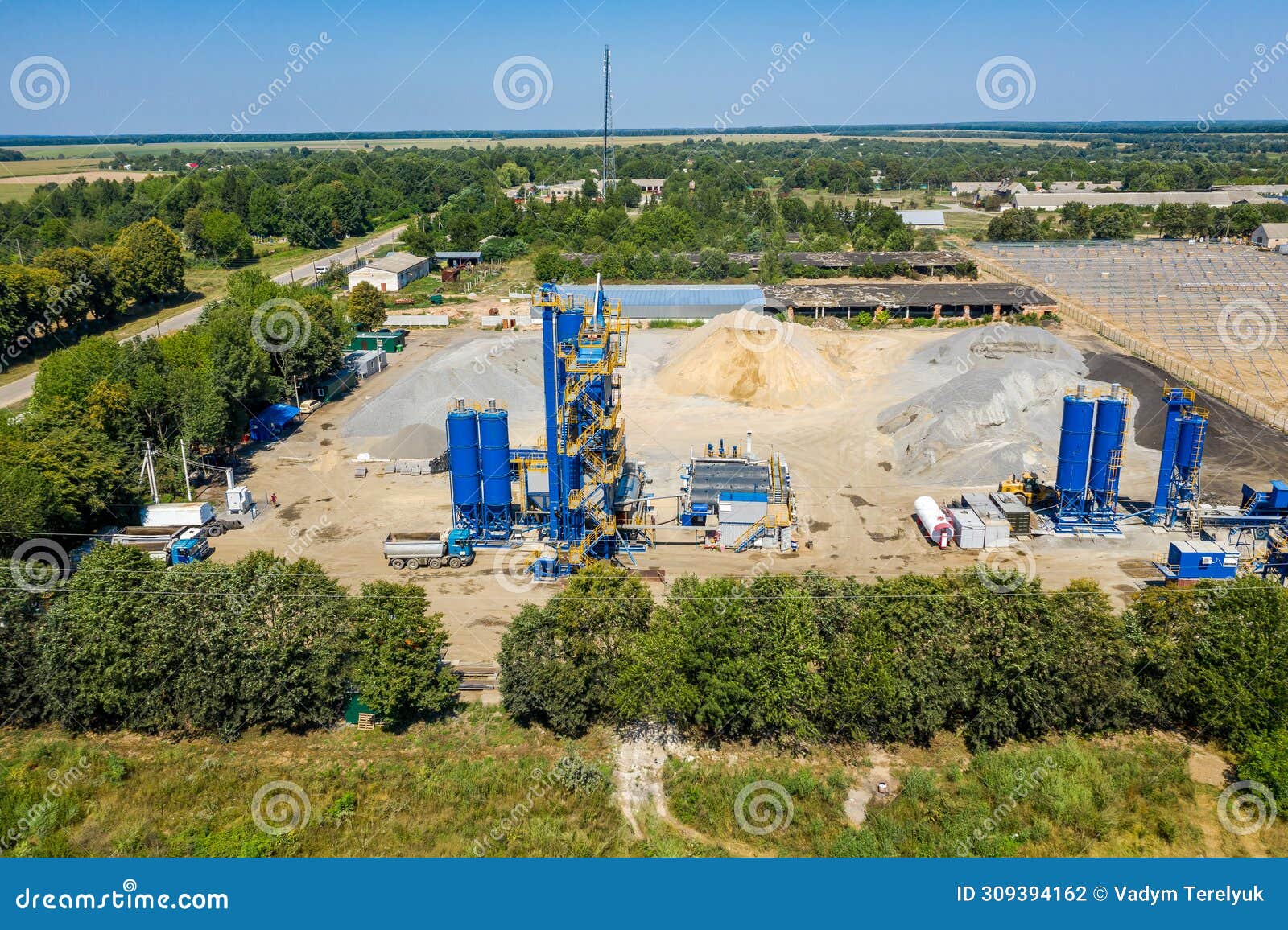 Construction Site. Construction of a Plant for the Production of