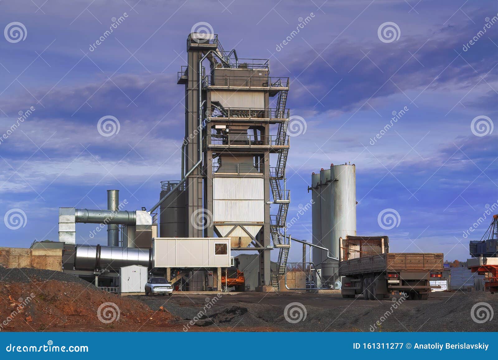 Construction Site. Construction of a Plant for the Production of
