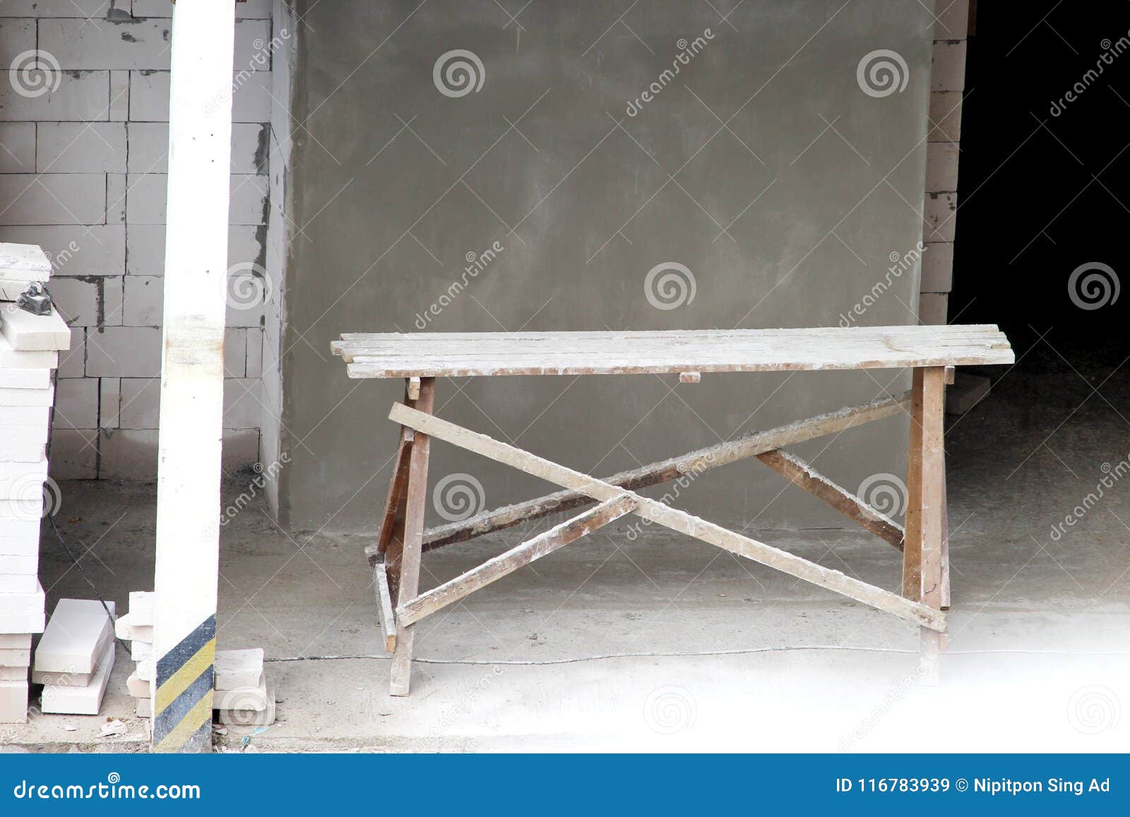 Construction Site with Work Area, Industrial Construction Stock Image