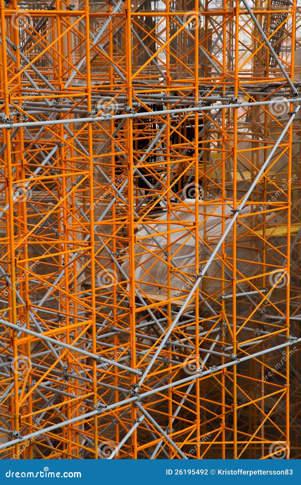 construction stand - working on sagrada familia