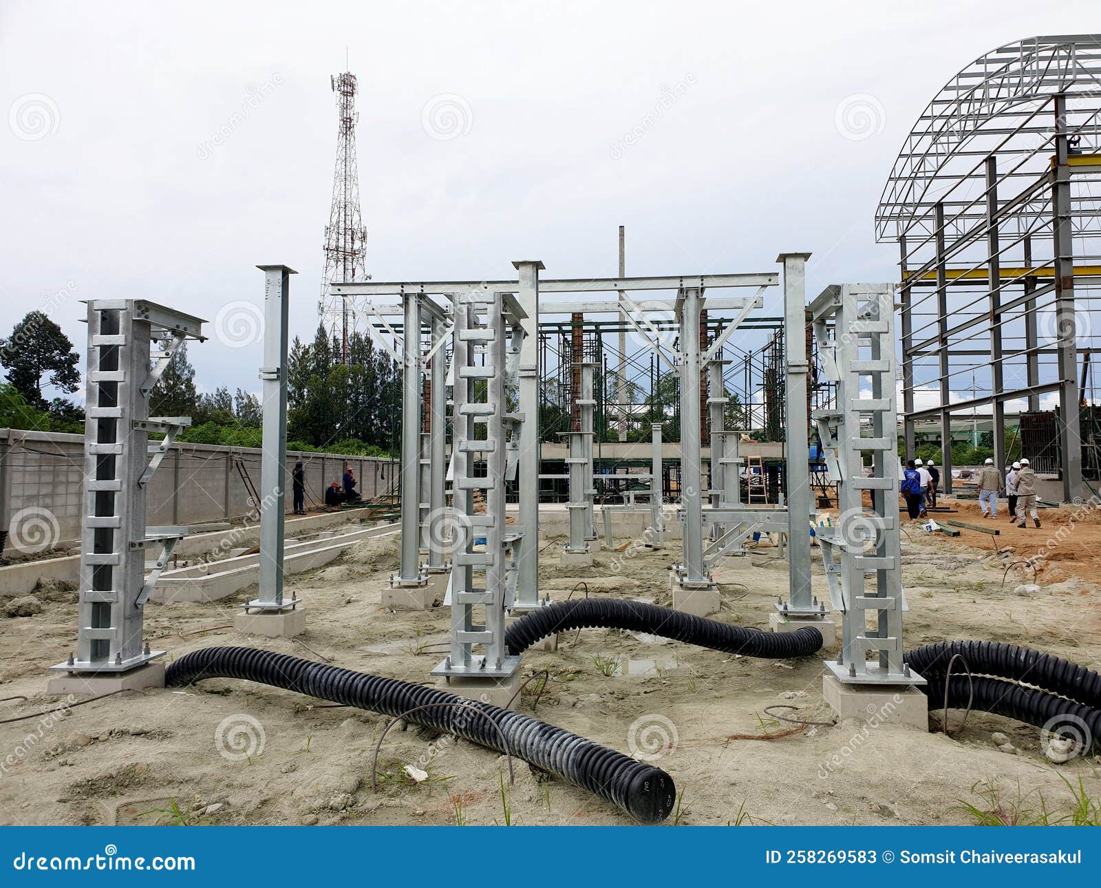 Steel Structure and HDPE Flexible Underground Cable for 115kV