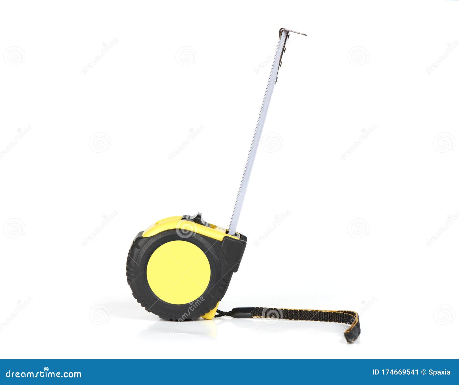 Construction Tape Measure Isolated on White Stock Image Image of