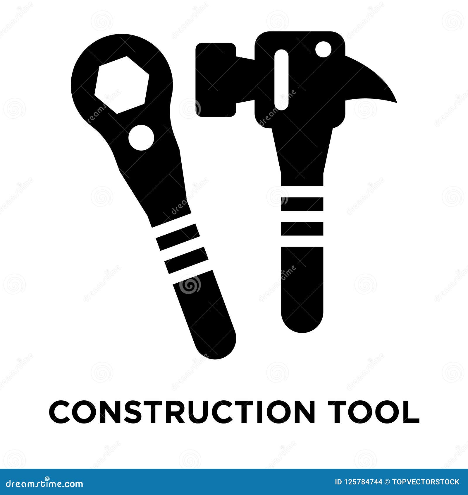 Construction Tool Icon Vector Isolated on White Background, Logo Stock
