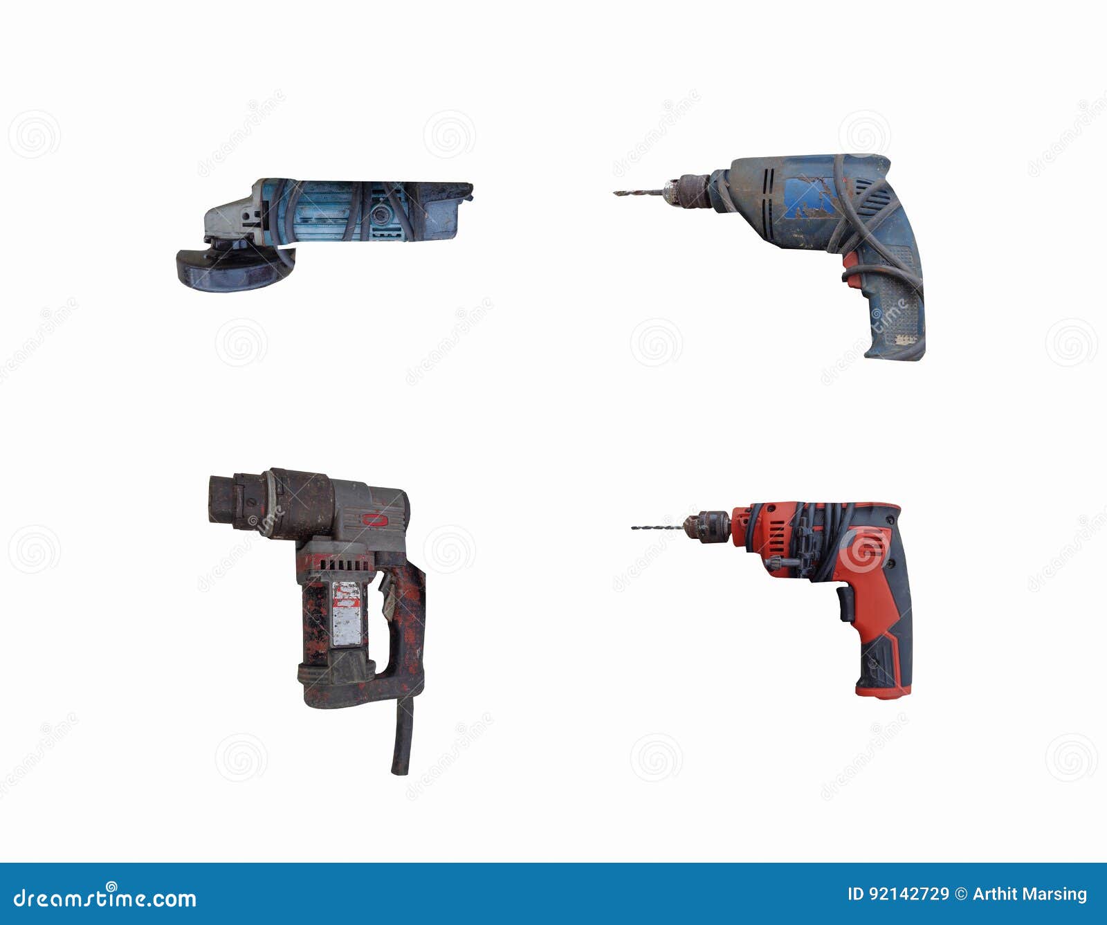 Construction Tools, Equipment, Hand Drilling Machine Stock Image
