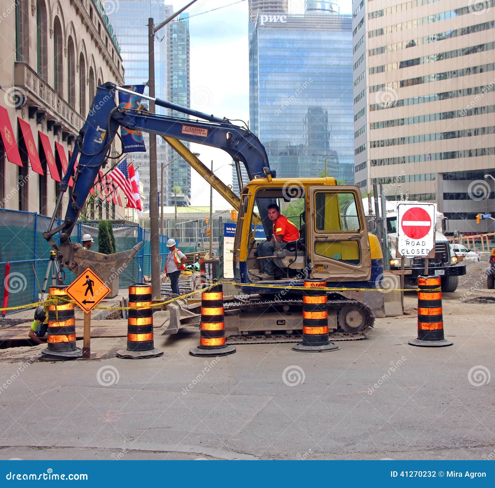 Construction in Toronto editorial photography. Image of conditions