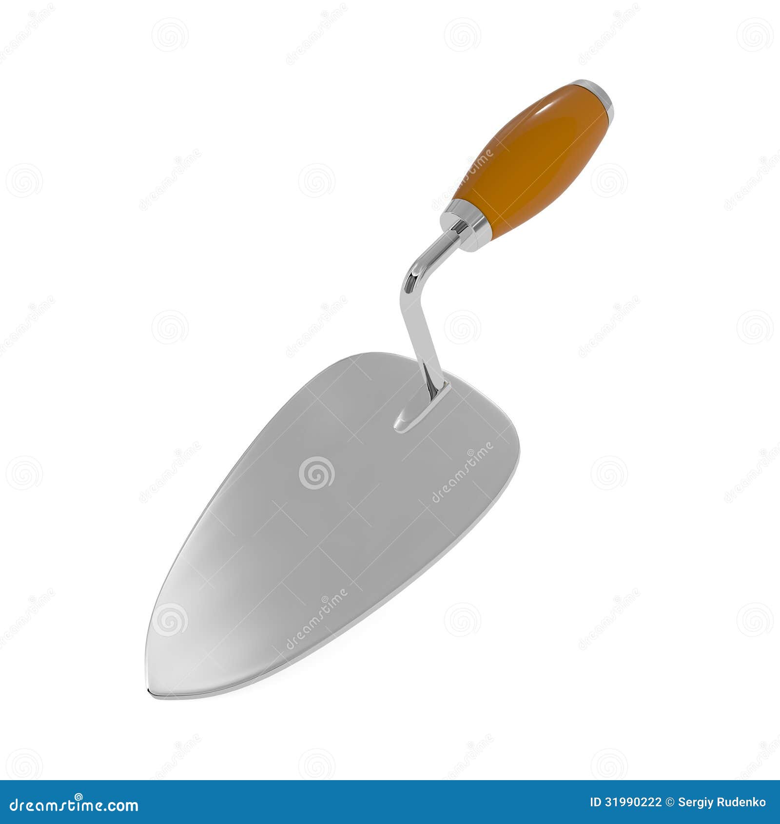 Construction Trowel Isolated on White Stock Illustration Illustration