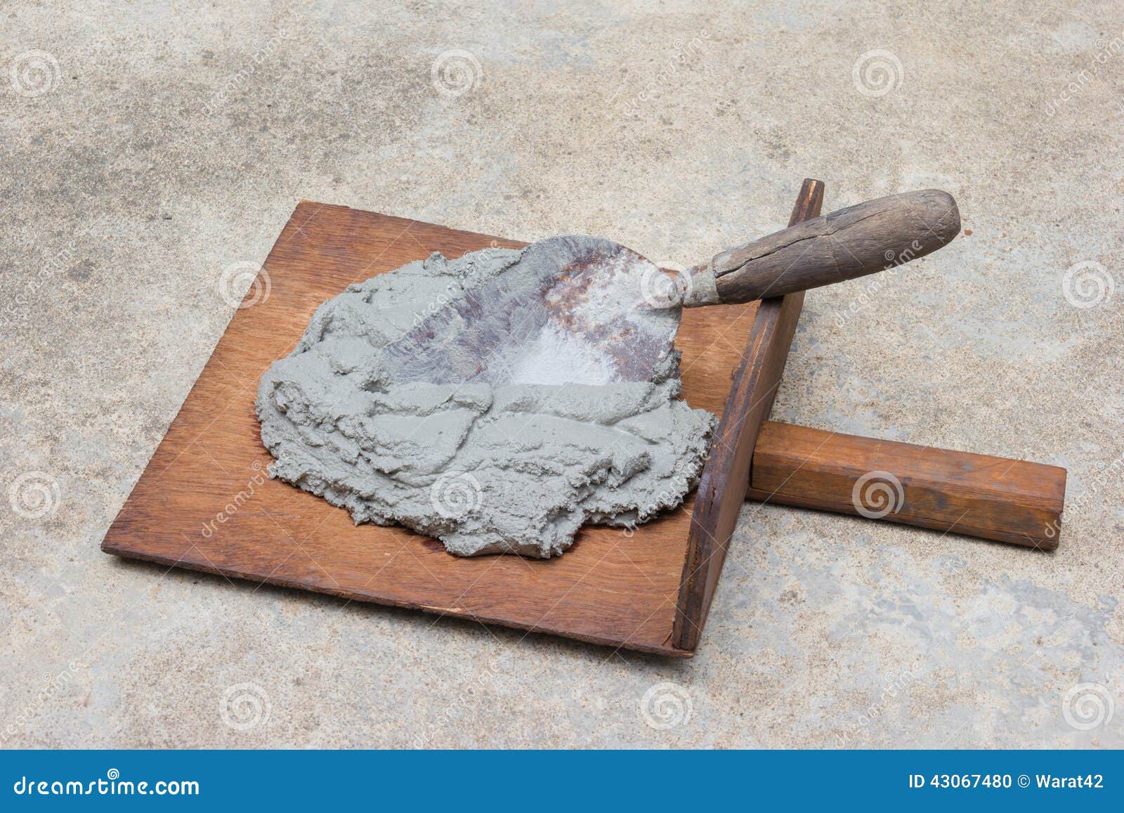 Construction Trowel and Mortar on Ground Stock Photo Image of
