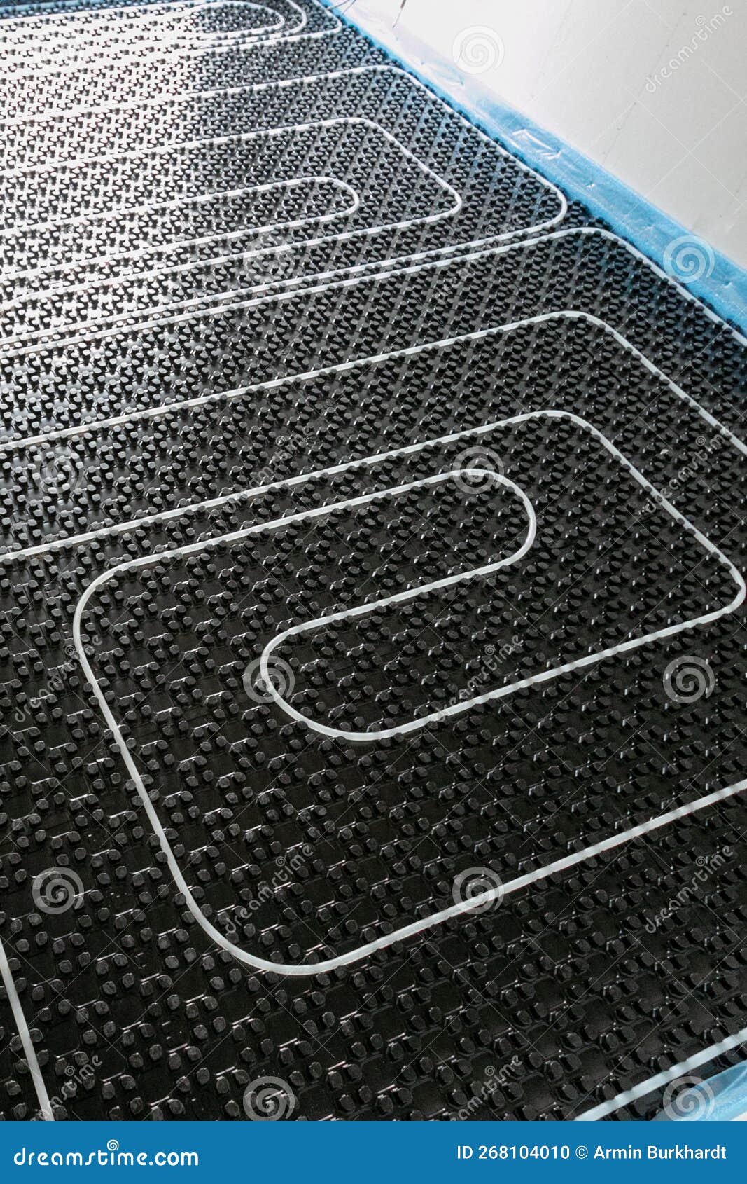 Construction of a Underfloor Heating System Stock Photo Image of