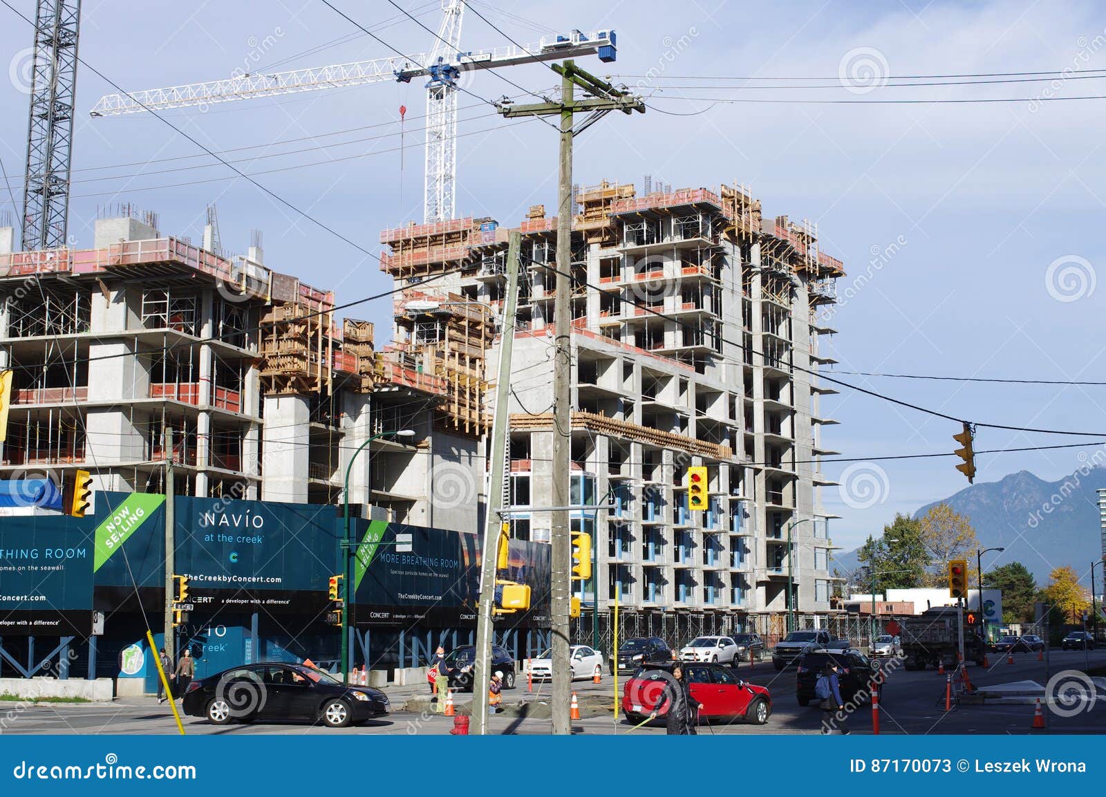 Construction in Vancouver editorial stock photo. Image of construction