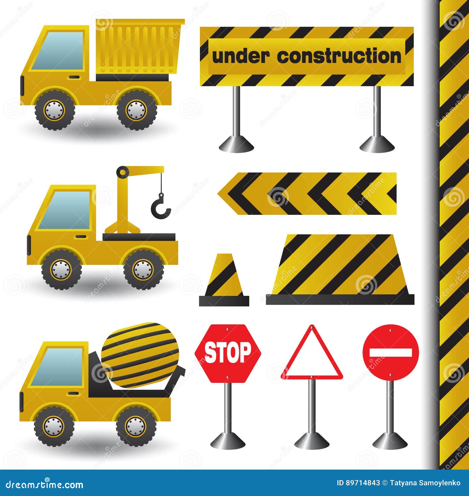 Construction Vehicles stock vector. Illustration of engineering - 89714843