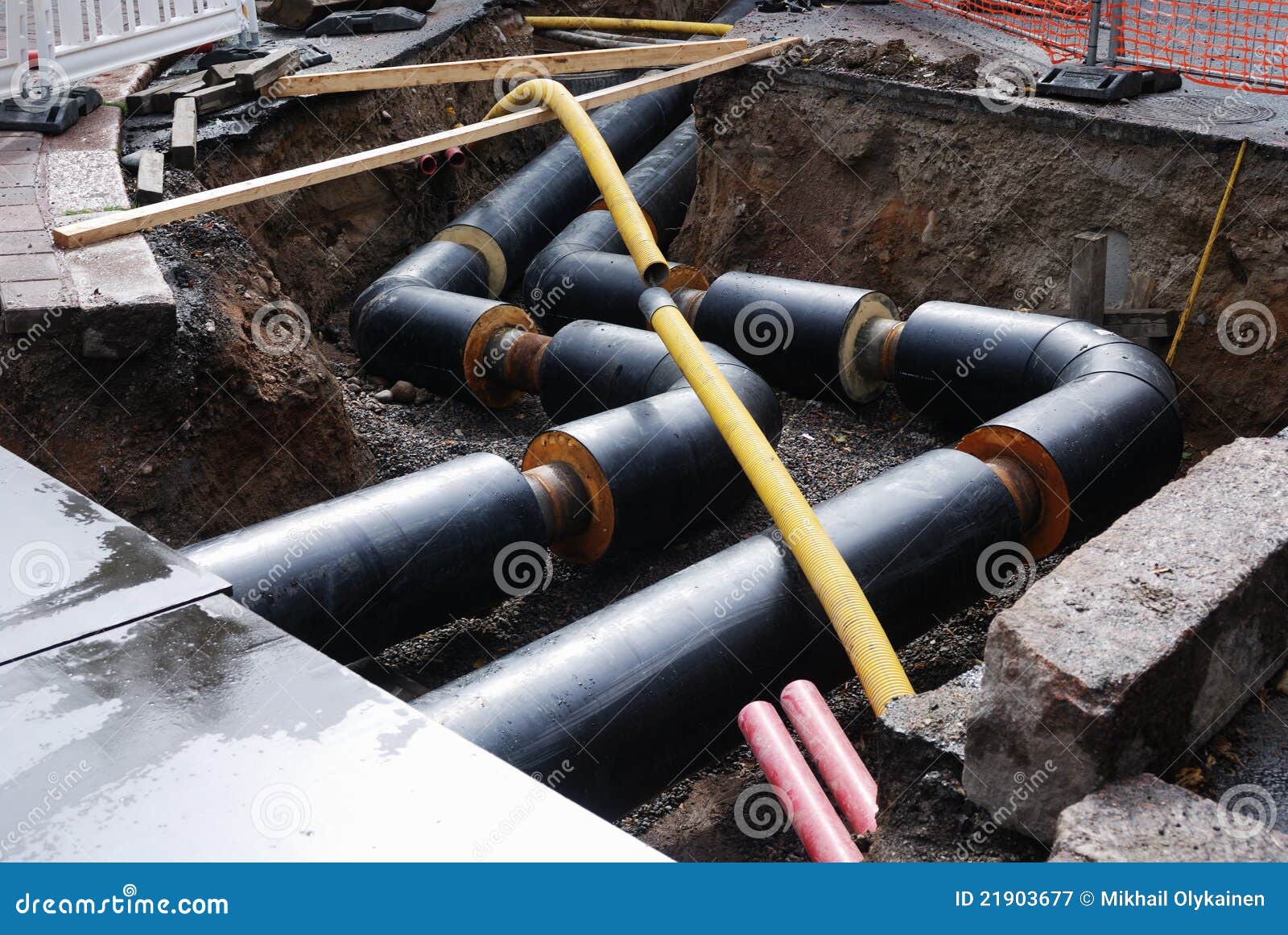 Construction of Water Supply Stock Image Image of pipeline