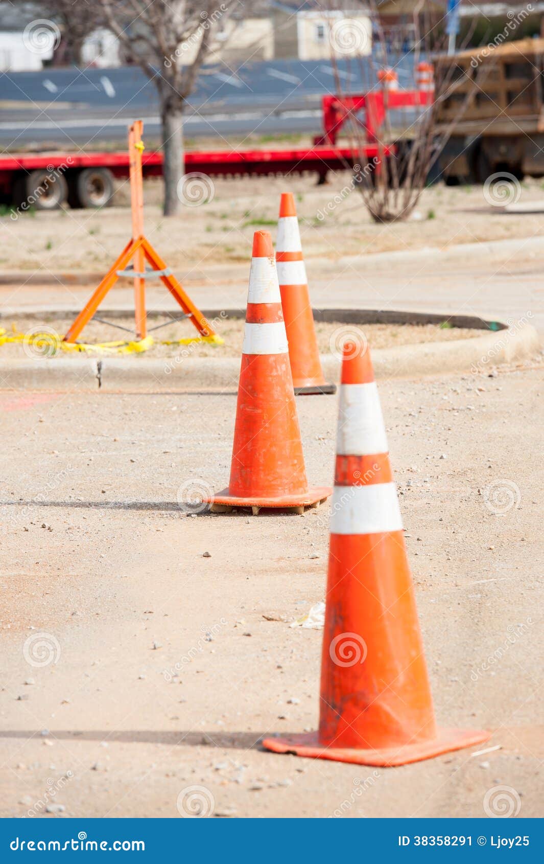 Construction Work Area with Heavy Equipment Stock Image Image of