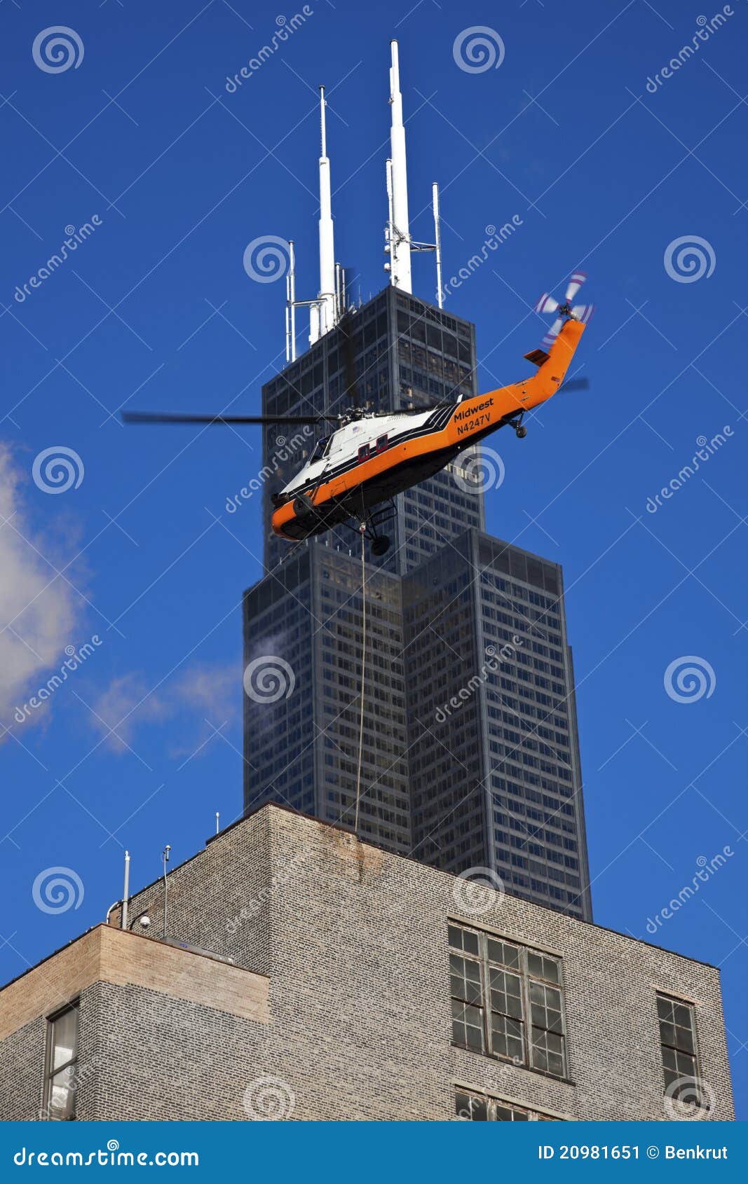 Construction Work in Downtown Chicago Editorial Photo Image of