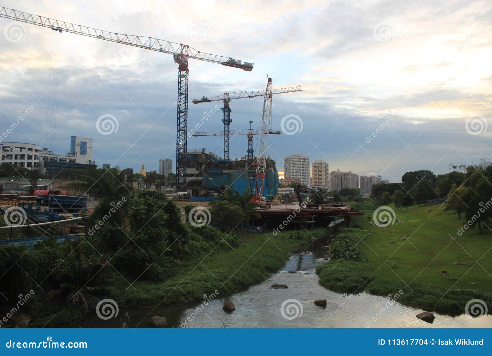 Construction Work in Singapore Editorial Stock Image - Image of